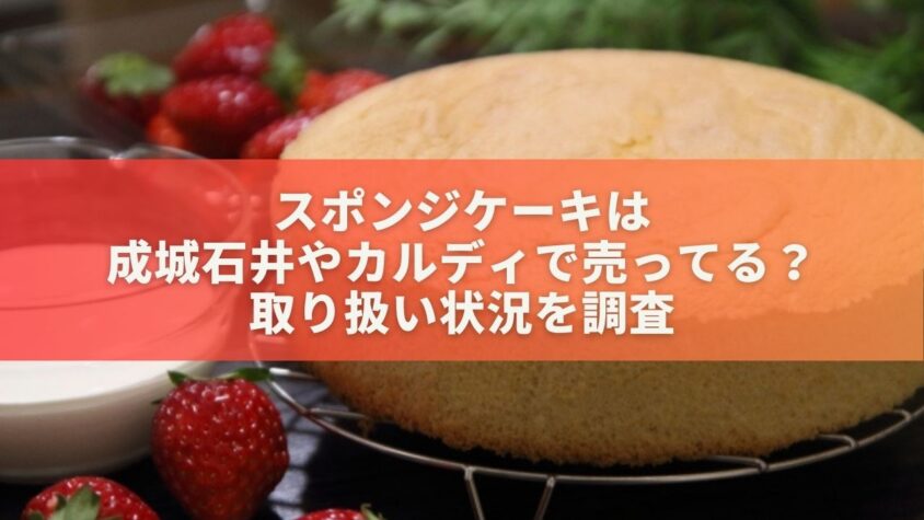 スポンジケーキは成城石井やカルディで売ってる？取り扱い状況を調査